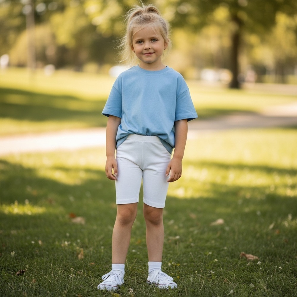 Wonder Nation White Kids Biker Shorts